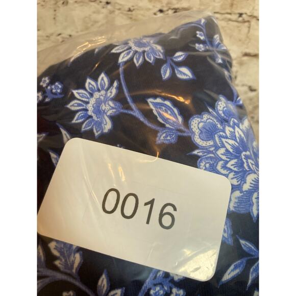 Talbots Sweater Womens 1X Navy Blue Floral Lightweight Pullover Plus Stretch - Picture 10 of 14